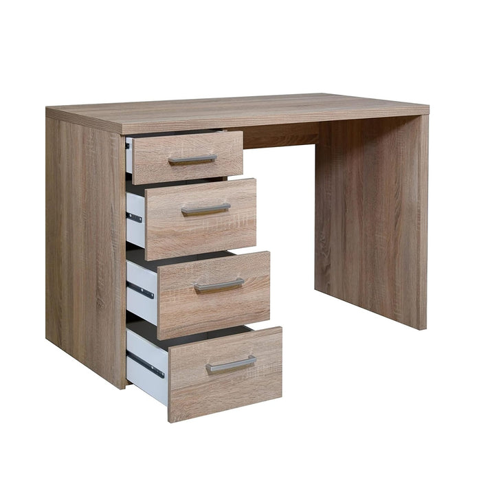 SCRIVANIA MONETA 110X60XH74CM 4 CASSETTI ROVERE