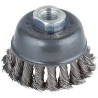 SPAZZOLA METALLICA INTRECCIATA A TAZZA D.75MM M14