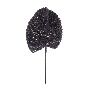 FOGLIA VENTAGLIO NERO H52CM