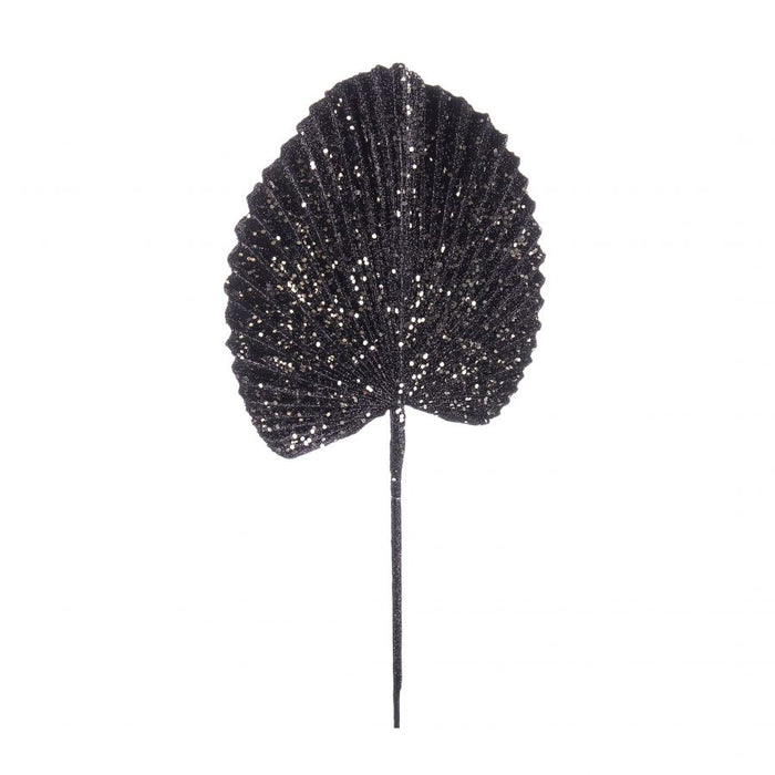 FOGLIA VENTAGLIO NERO H52CM