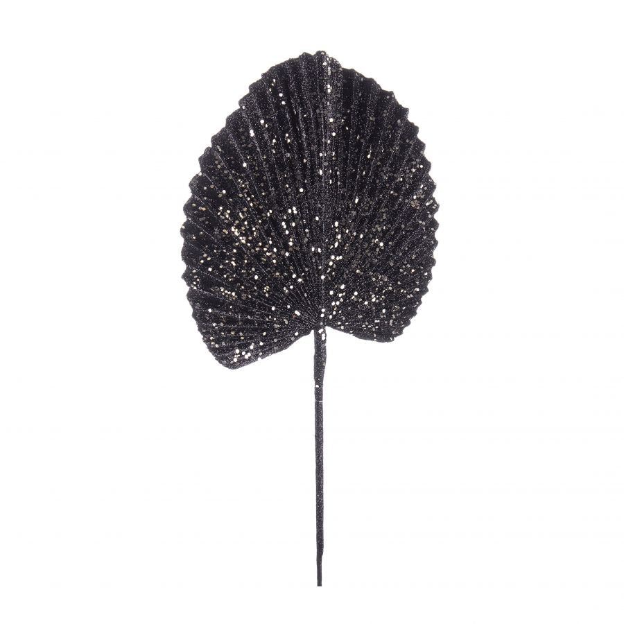 FOGLIA VENTAGLIO NERO H52CM