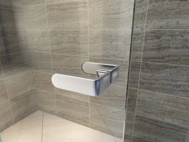 Parete doccia in Cristallo 8 mm Walk-in con Sistema di porte Scorrevoli - Misura: 100 x h195 cm