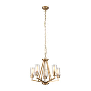 Lampadario in ottone naturale Deryn 5xE27 Kichler