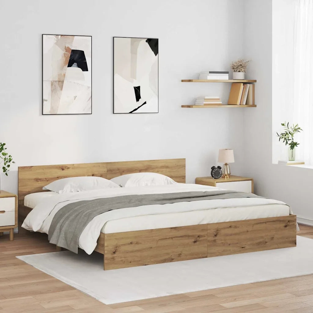 Struttura del letto Rovere artigianale 200 x 200 cm 3403602