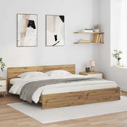 Struttura del letto Rovere artigianale 200 x 200 cm 3403602