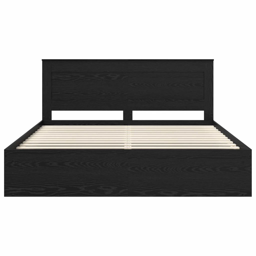 Struttura del letto Nero 200 x 200 cm Pino massello 3410049