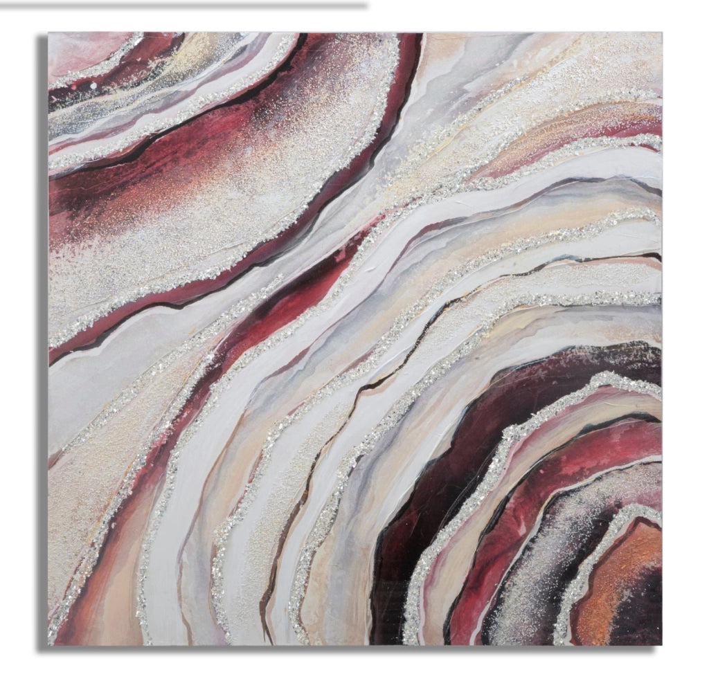 Dipinto su Tela Redy 80x2,8x80 cm in Legno di Pino e Canvas Multicolor