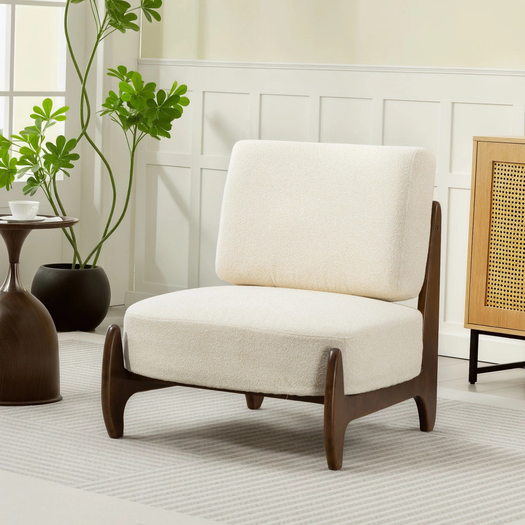 Poltrona relax in velluto ¨C zephmum ¨C 72x73.5x81 cm crema