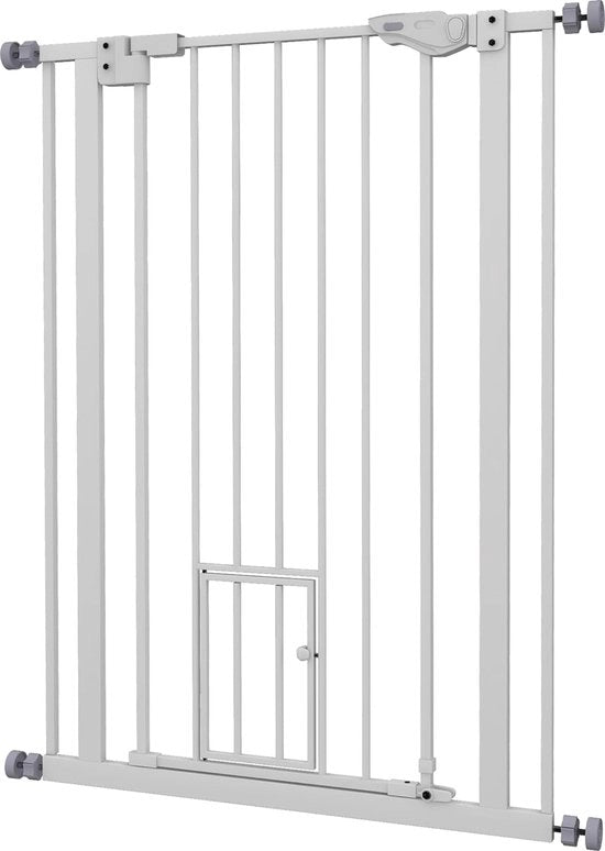 Sistema di Protezione per Animali con Porta e Chiusura Automatica - Doppio Sistema di Blocco, Altezza 104 cm, Senza Foratura