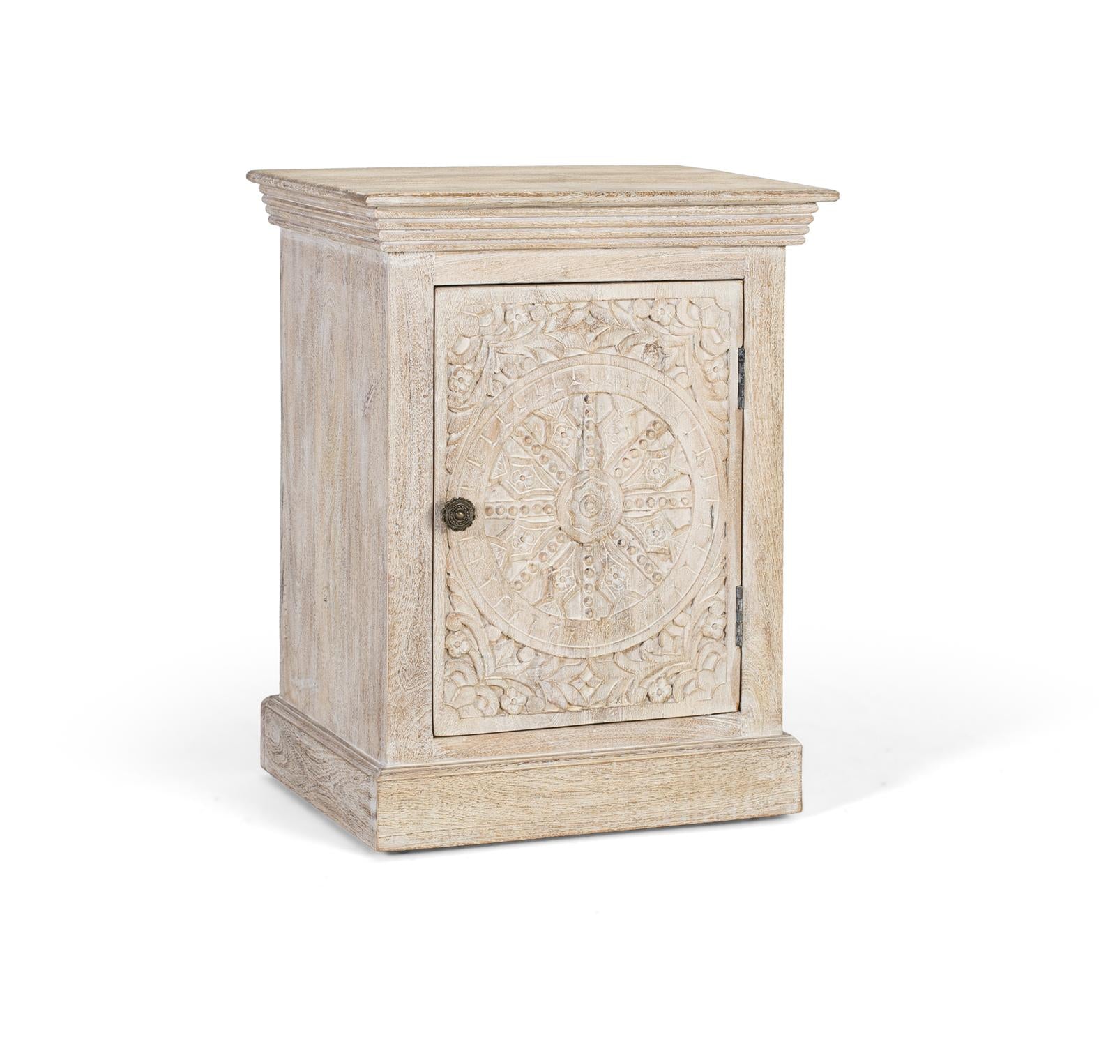 Tavolino in legno di mango con finitura sabbia