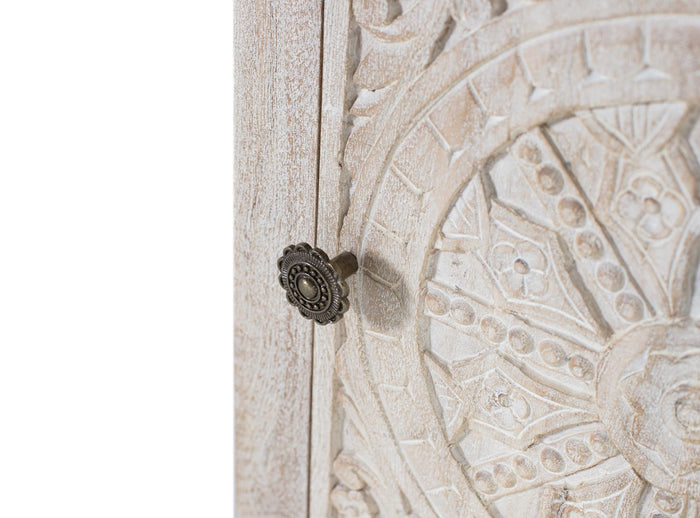 Tavolino in legno di mango con finitura sabbia