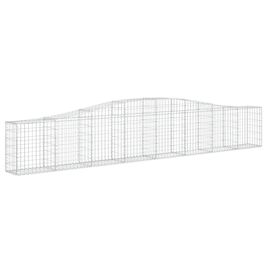 Cesti Gabbioni ad Arco 9 pz 400x30x60/80 cm Ferro Zincato 3145807