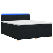 Letto box spring con materasso Nero 140 x 190 cm Tessuto 3452417