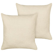 Set di 2 cuscini decorativi Beige Boucle 60 x 60 cm fodera rimovibile con cerniera Accessori decorativi Boho