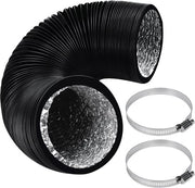 Serpentina di scarico flessibile - Ø 125 mm - Nero - PVC - 2 pezzi