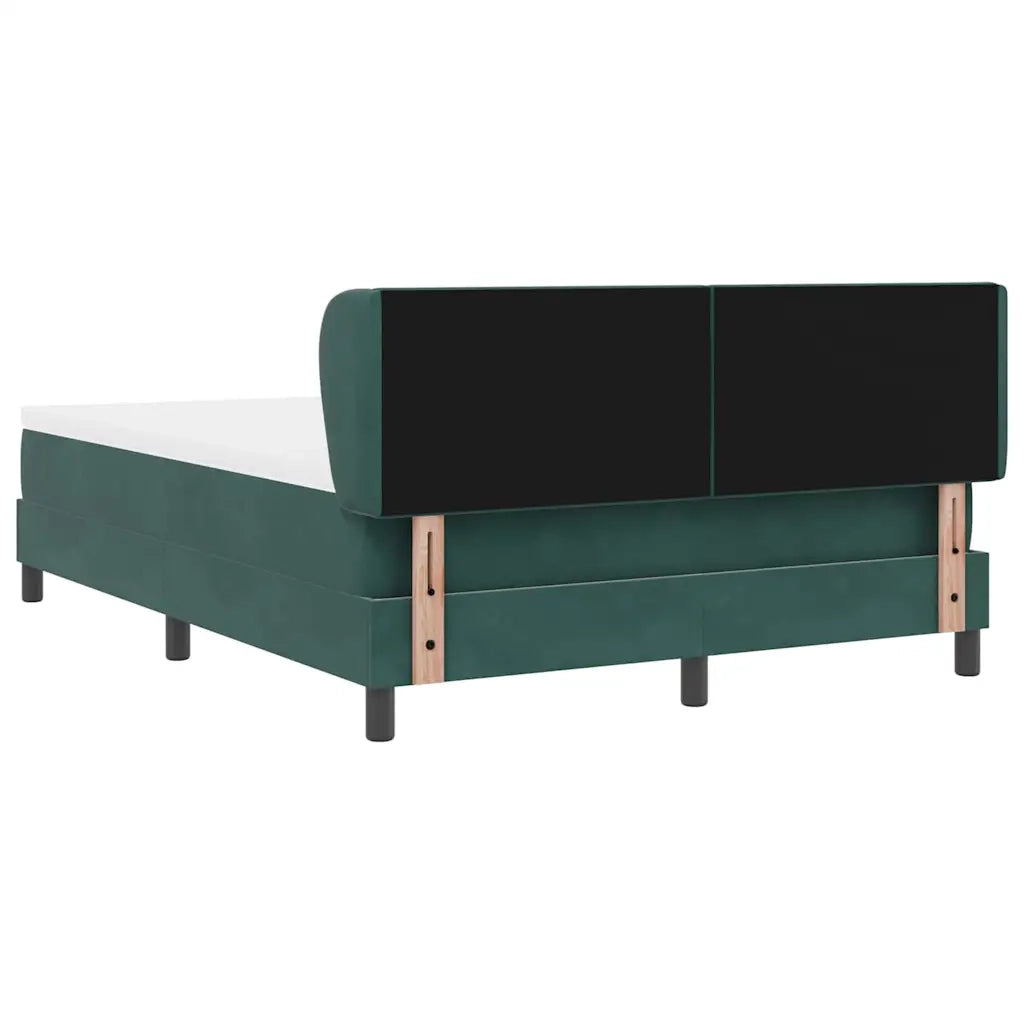 Letto a molle con testiera Verde scuro 160 x 200 cm Velluto 3340451