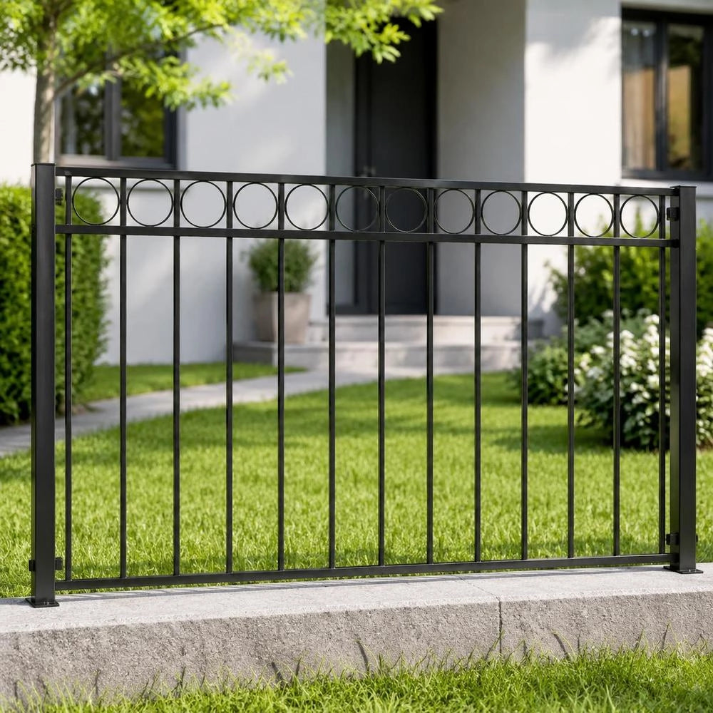 Steel Fence Panel 1.7x1.2 M Black