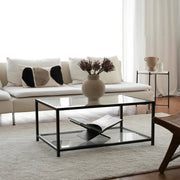 Mina, Tavolino da Salotto un Vano, 90x60x40h cm Grigio Tortora