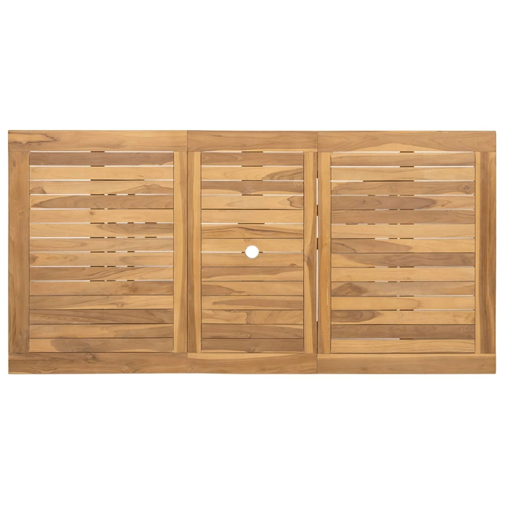 Set da Pranzo per Giardino 7 pcs Marrone Legno di teak solido