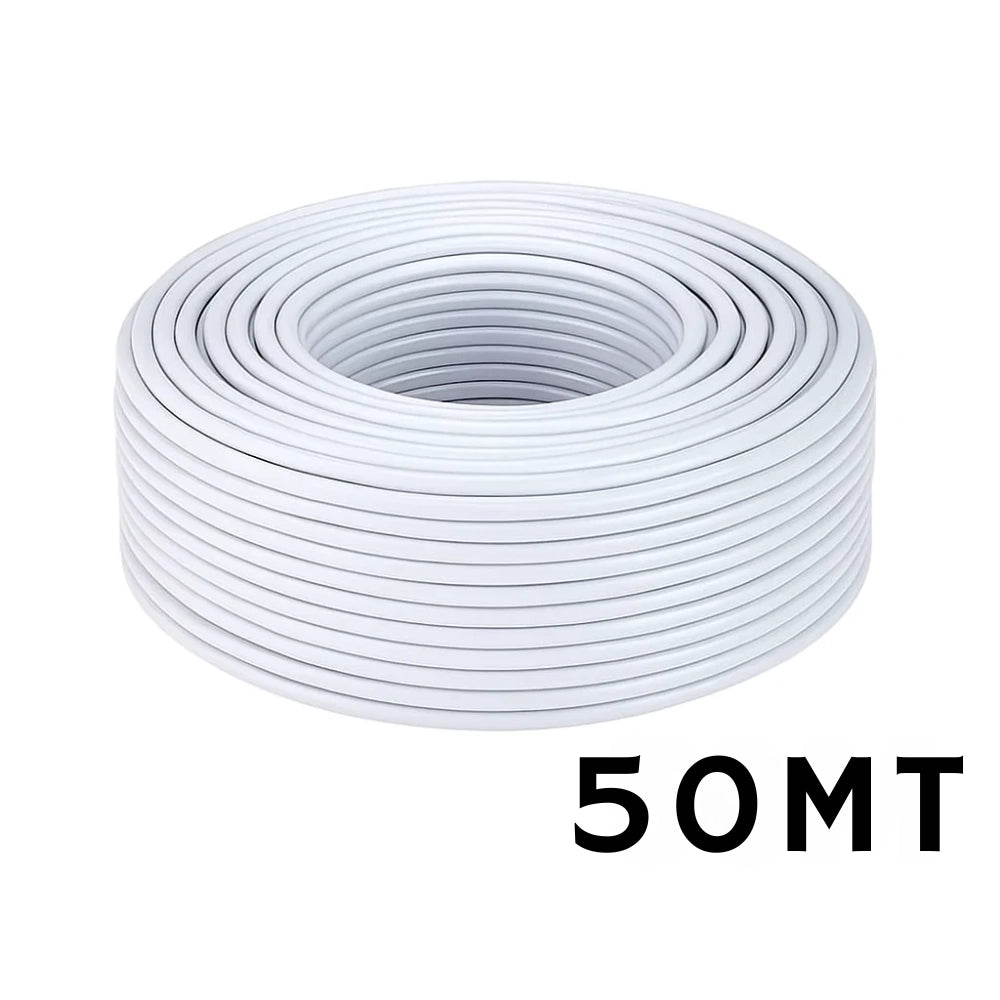 Cavo coassiale 75 ohm classe b ccs Ø 5 mm per tv e sat matassa da 50 m