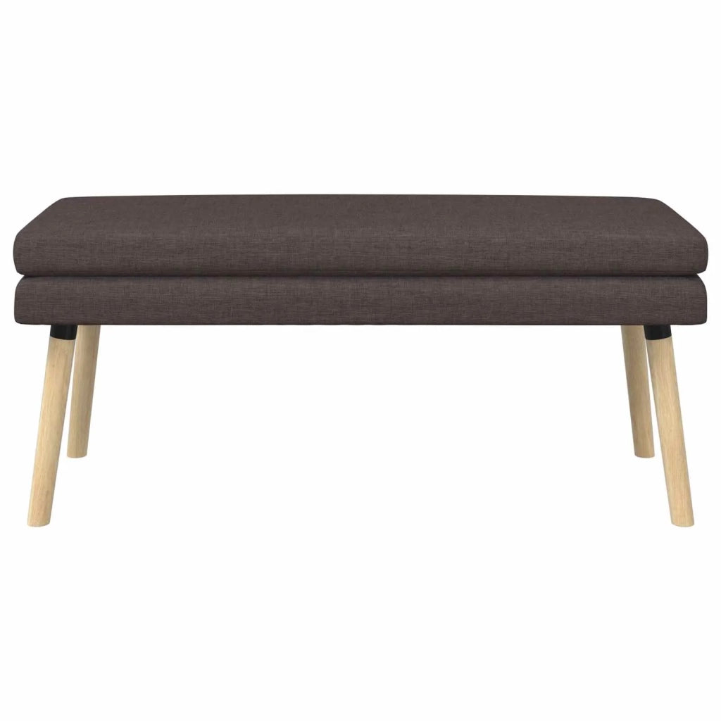 Panchina a doppio strato Marrone Scuro 110 x 40 x 47 cm Tessuto 42038449