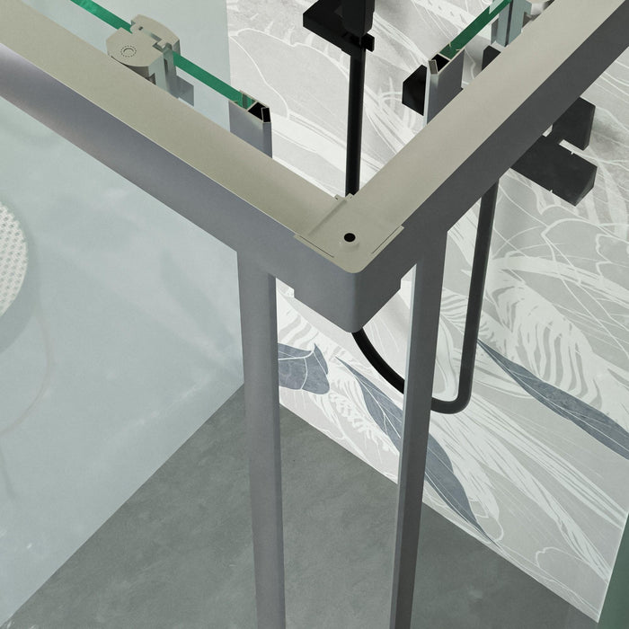 Box Doccia angolare 90x100 cm 2 ante Scorrevoli in Cristallo trasparente 6mm H195 Bonussi Grace