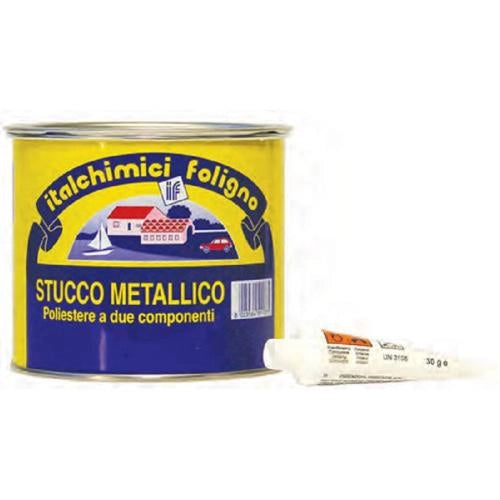 STUCCO METALLICO GRIGIO CON INDURITORE PER CARROZZ