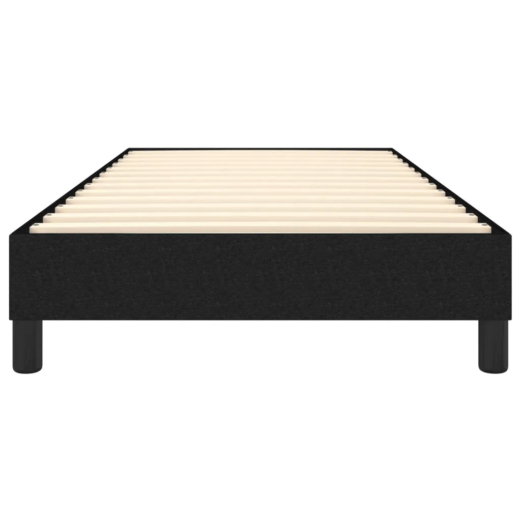 Struttura Letto a Rete a Molle-Giroletto Nero 100x200 cm in Tessuto 242577