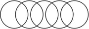 O-ring 120 mm diametro esterno - 5 pezzi - anelli di gomma - set di sigillaggio - gomma nitrile - sigillaggio flessibile