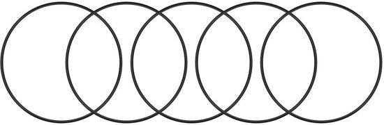 O-ring 120 mm diametro esterno - 5 pezzi - anelli di gomma - set di sigillaggio - gomma nitrile - sigillaggio flessibile