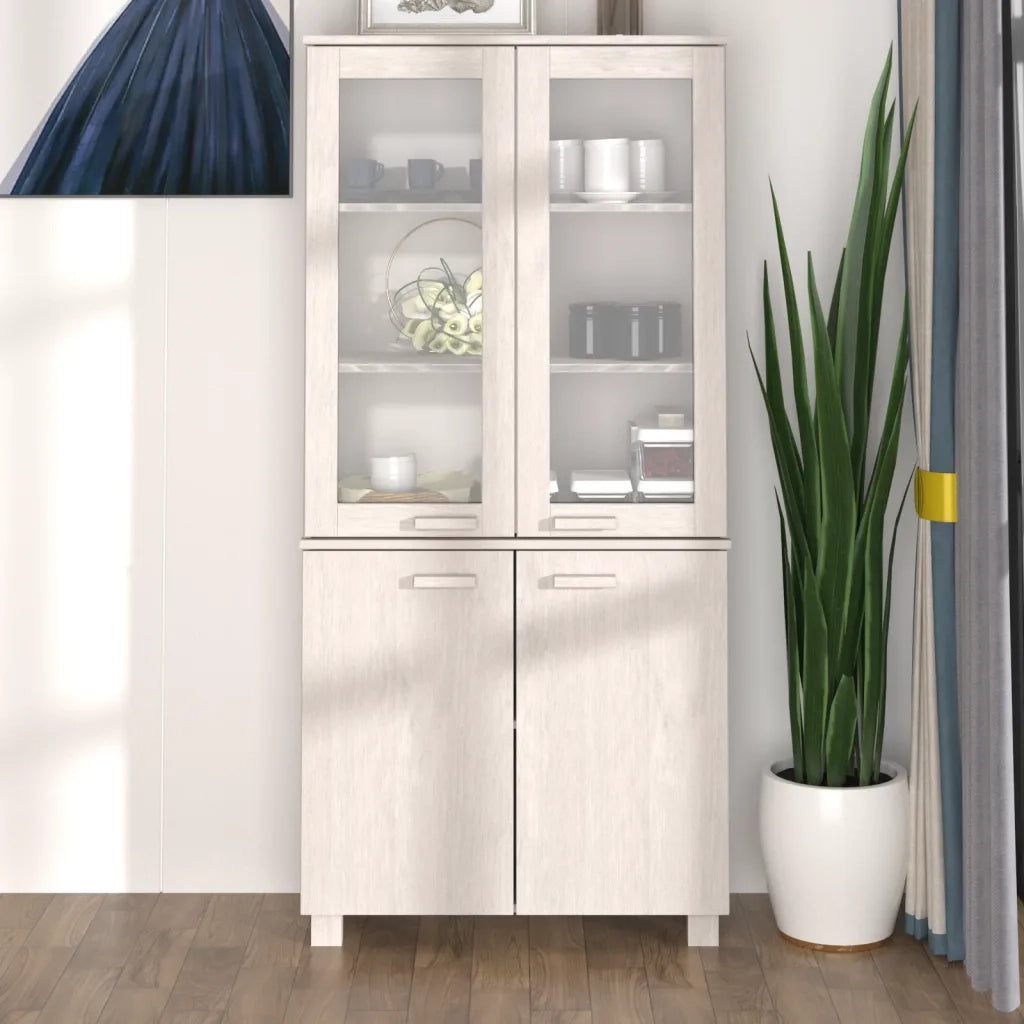 Credenza HAMAR in Legno Massello di Pino Bianca 3100927