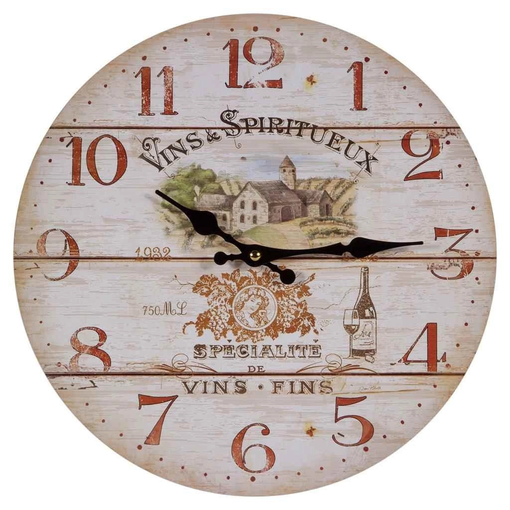 Orologio da parete in legno marrone d34x2h
