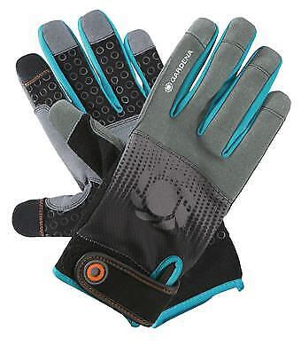 Gardena 11520-20 Guanto protettivo Guanti da giardinaggio Nero, Blu, Grigio Cotone, Elastan, Nylon, Poliestere, Poliuretano, Gomma