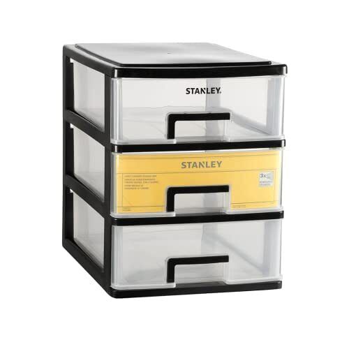Stanley Porta Minuteria Essential Small 3 Cassetti Nero