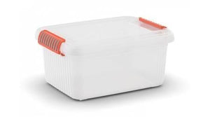 KIS K Latch Box Armadietto portaoggetti Rettangolare Arancione, Trasparente