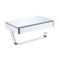 Portarotolo con ripianoin vetro - serie concept