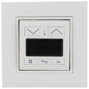 REV 0399490190 Timer per Tapparelle a Incasso Compatibile con Gira Jung Merten Busch Jaeger Memoria 36h Programma Casuale colore Bianco