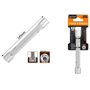 Trade Shop - Chiave A Bussola Tubo Esagonale Da 145 Mm Doppie Bocche Esagonali 12-13 Mm 97550 -