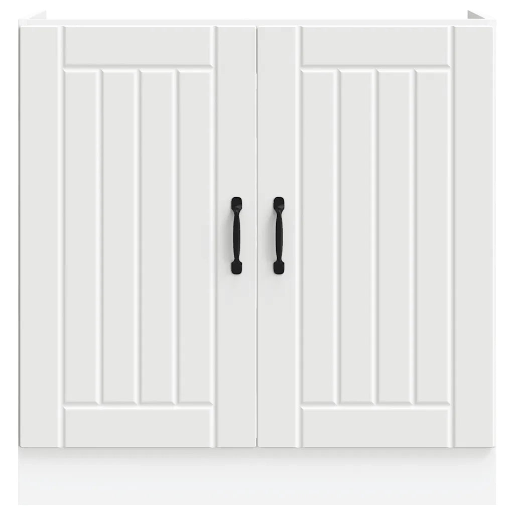 Mobile Base Lavello Lucca Bianco in Legno Multistrato 853687