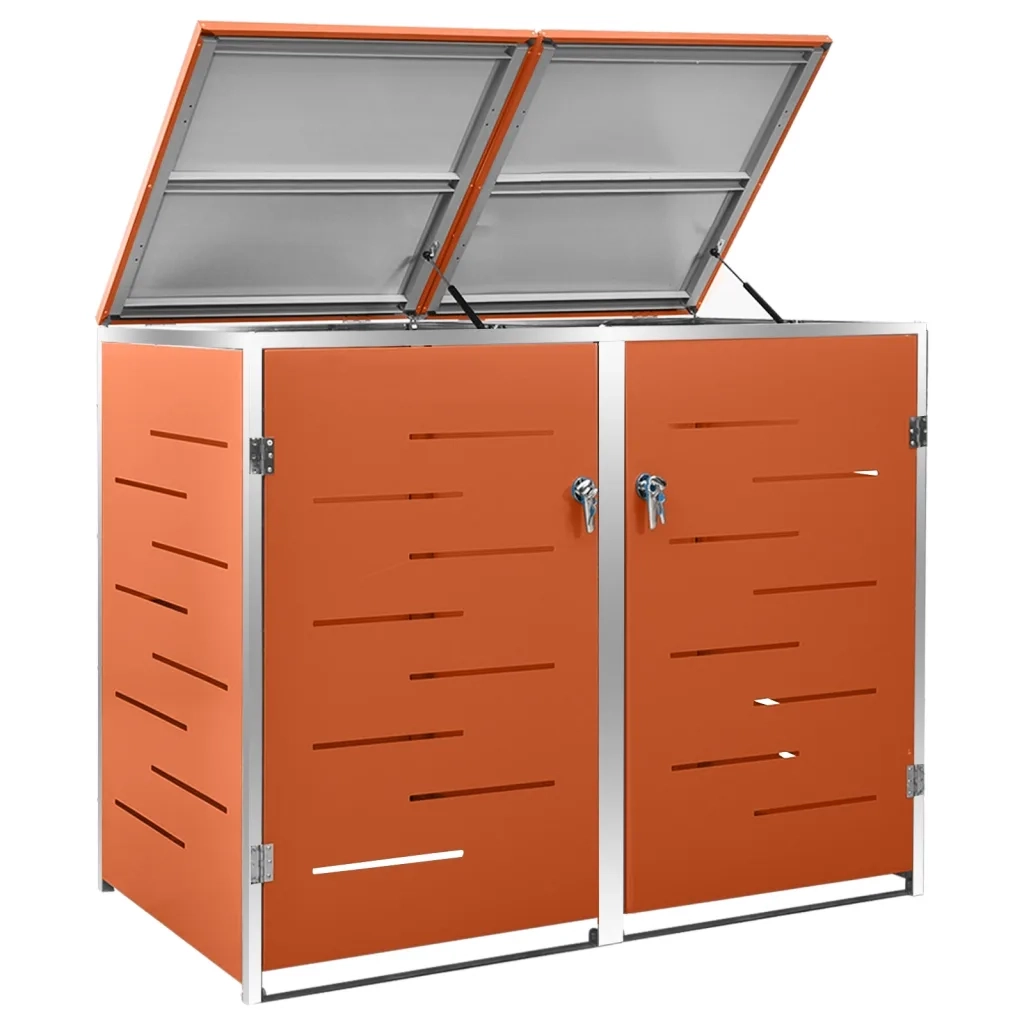 Copribidone per Spazzatura Singolo 69x77,5x112,5cm Acciaio Inox 149563