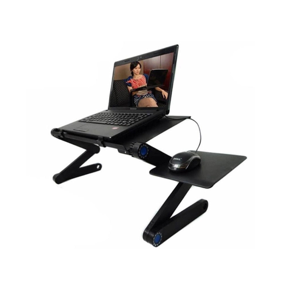 Trade Shop - Tavolo Pieghevole Portatile Per Notebook Pannello Porta Mouse Dissipartore -