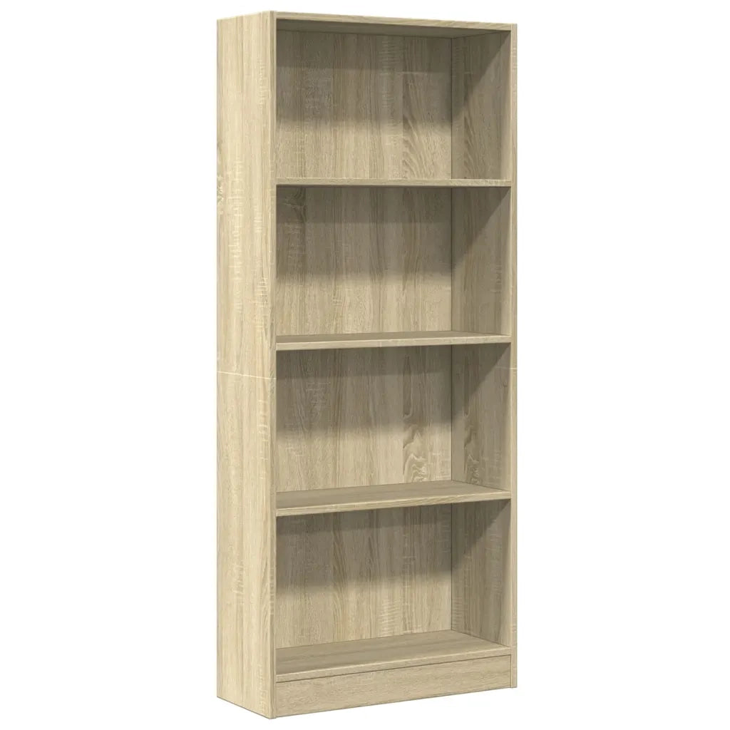 Libreria Rovere Sonoma 60x24x143 cm in Legno Multistrato 857814