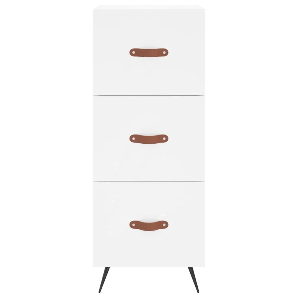 Buffet credenza cassettiera armadio mobile contenitore organizer per cucina soggiorno salotto 34,5 x 34 x 90 cm legno ingegnerizzato bianco 02_0030266