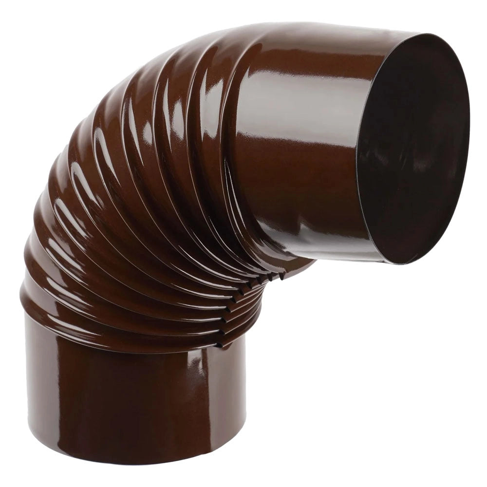 GOMITO SMALTATO PER STUFE EE ¸ 10 - 90Â° marrone EUROPROFIL