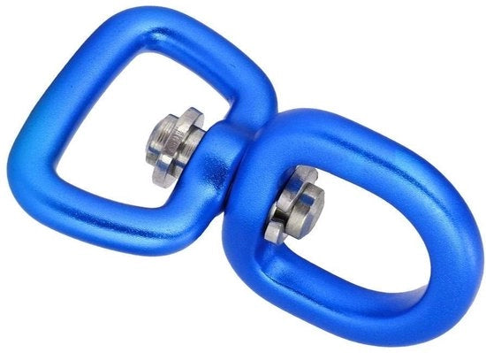 Anello di serraggio in lega di alluminio - Leggero e resistente - Blu scuro - Ideale per arrampicata e sospensioni