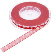 Decorazione di Natale a forma di fiocco di neve in lana di 20 m - Confezione regalo - Lint decorativo - Lint in poliestere - Larghezza 10 mm - Lint di Natale