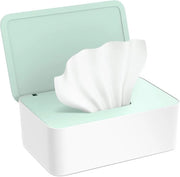 Dispensatore di asciugamani per bagno, scatola di carta igienica umida per bambini e adulti, dispensatore di asciugamani per bagno con coperchio per esterno, interno e ufficio - 18,5 * 12,2 * 7 cm - verde