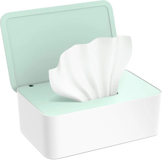 Dispensatore di asciugamani per bagno, scatola di carta igienica umida per bambini e adulti, dispensatore di asciugamani per bagno con coperchio per esterno, interno e ufficio - 18,5 * 12,2 * 7 cm - verde