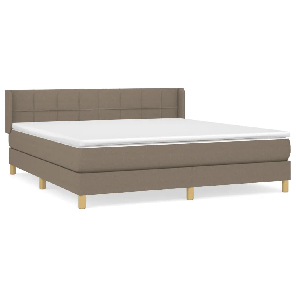 Giroletto a Molle con Materasso Tortora 180x200 cm in Tessuto 3130293