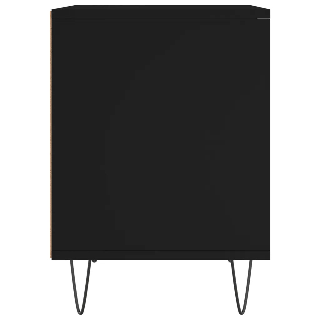Comodini 2pz Neri 40x35x50 cm in Legno Multistrato 830719